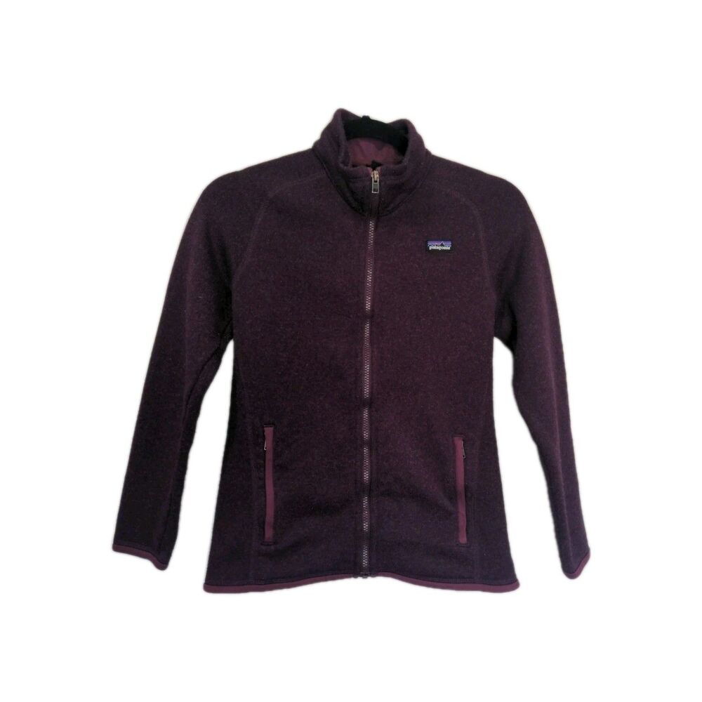 Patagonia Girls Full Zip Better Sweater Size XL/14 Purple Outdoors Pockets